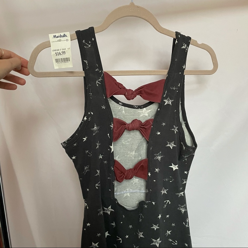 NWT Blue Stars Dress With Red Bows